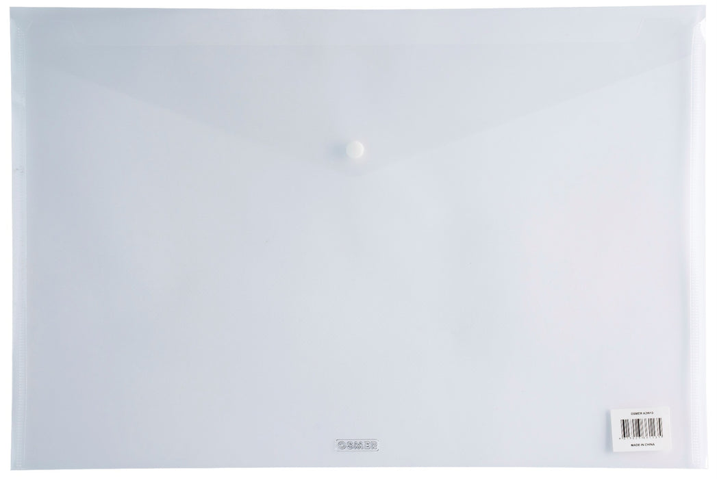 Osmer Plastic Document Wallet A3 - Clear