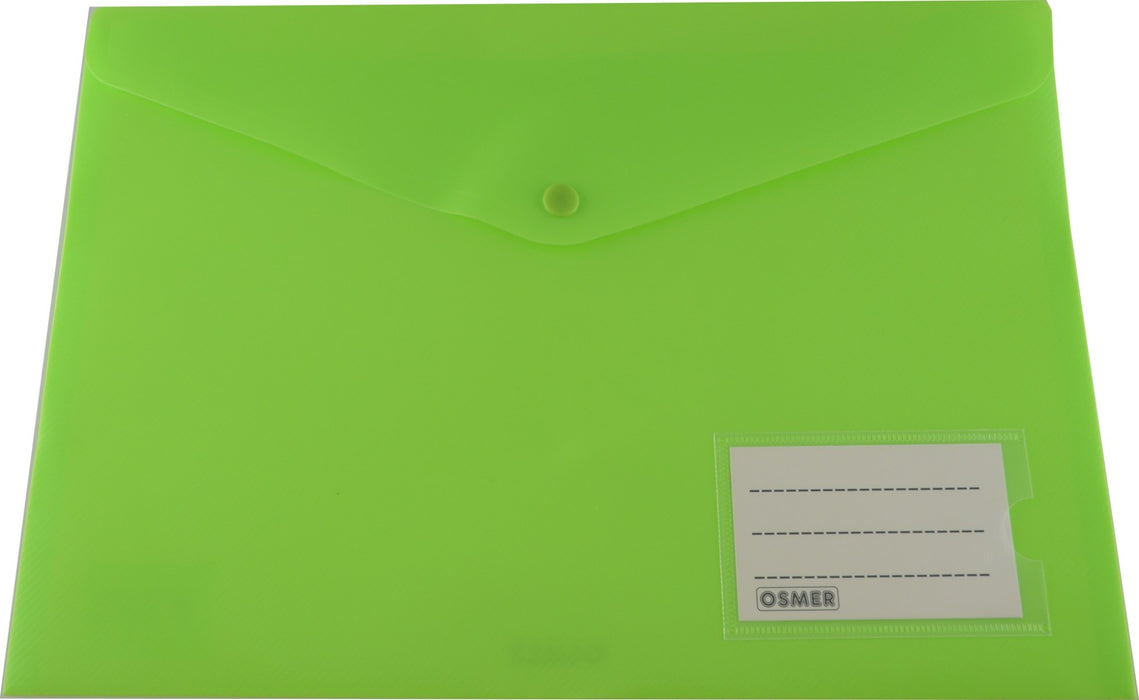 A4 Document Wallet with Name Pocket (Assorted Colours)