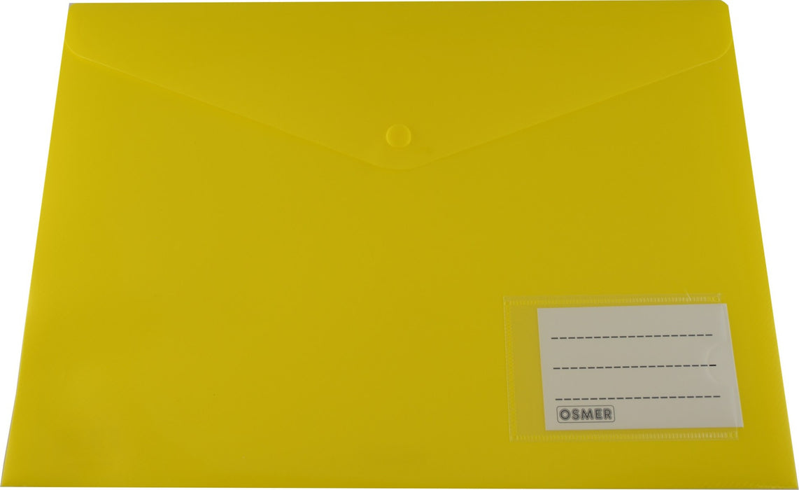 A4 Document Wallet with Name Pocket (Assorted Colours)