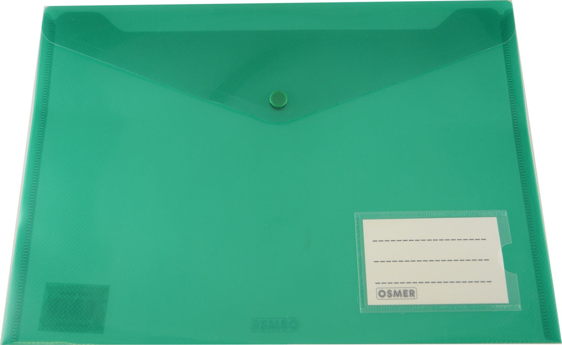 A4 Document Wallet with Name Pocket (Assorted Colours)