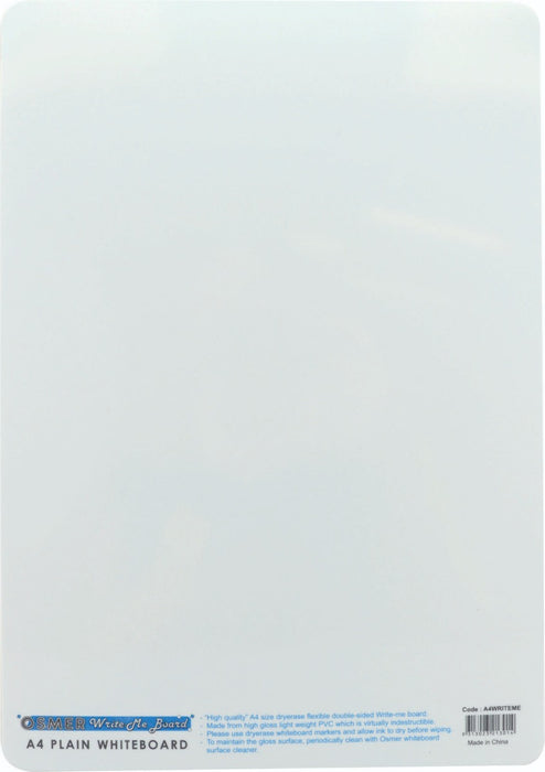 Osmer Student Whiteboard A4 Flexible - Plain