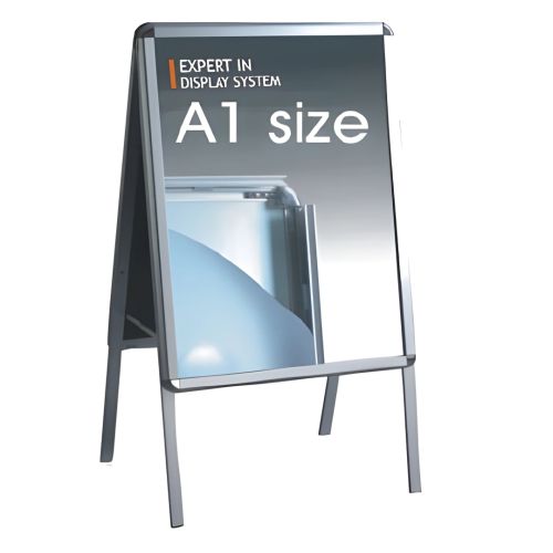 Visionchart Poster Snap A-Frame Double-Sided A1 900 x 655mm Silver CX-4004