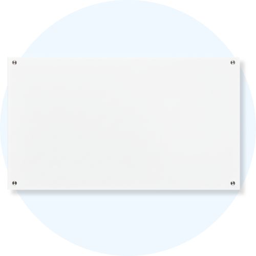 Visionchart Lumiere Magnetic Glassboard 2100 x 1200mm White VGB2112
