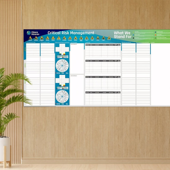 Visionchart LX6 EDGE DuraWrite Printed Whiteboard 1800 x 900mm Slim Edge