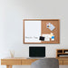 Visionchart Combo Board Whiteboard Corkboard Oak Frame 900 x 600mm VCW9060