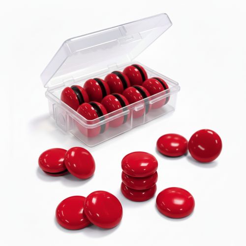 Visionchart Magnetic Buttons 20mm Pack of 16 Red VA0017-RED