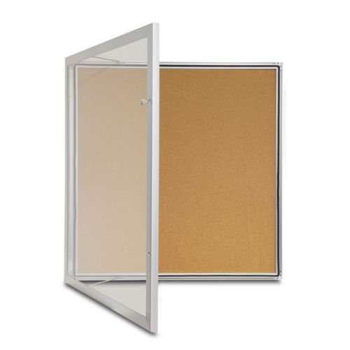Visionchart TX Weatherproof 1 Door Notice Case 1050 x 1080mm Cork TX6000