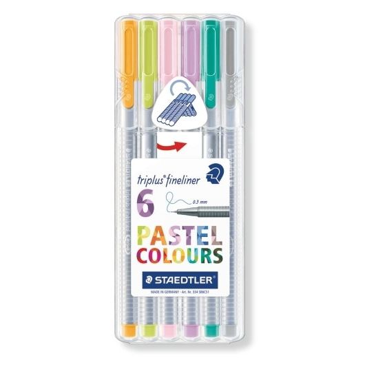 Staedtler 6 Triplus Fineliner Pastel 0.3mm