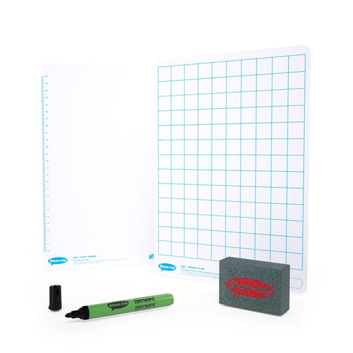 Show Me Gridded/ Plain Double-sided A4 Mini Whiteboards (Pack of 35)