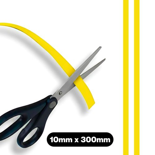 Vista Magnetic Strips 10mm Pack of 2 Yellow