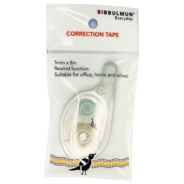 Bibbulmun Sidewinder 5mm x 8m Correction Tape Hang Sell Cello Each