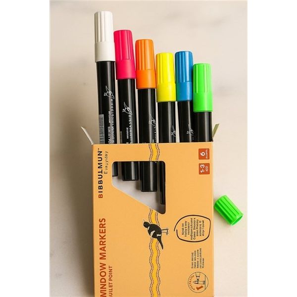 Bibbulmun Window Markers – Pack of 6 Assorted Colours