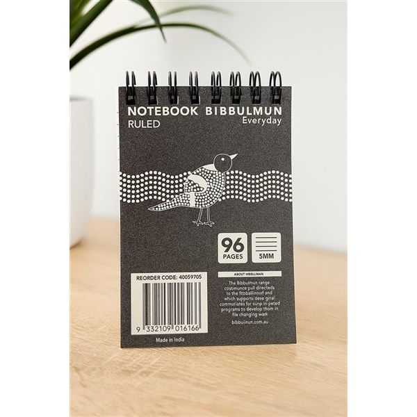Bibbulmun Ruled 5mm Pocket Notebook top spiral 96 pages PP covers