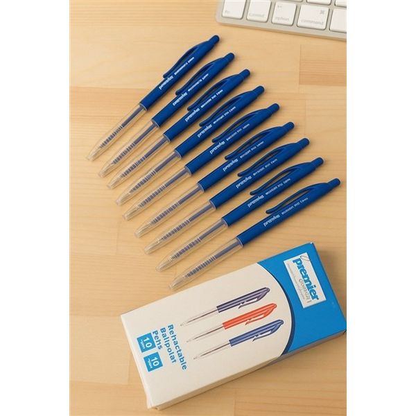 Premier Clic Retractable Ballpoint Pen Blue – 1.0 mm Medium Tip