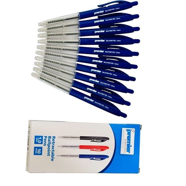 Premier Clic Retractable Ballpoint Pen Blue – 1.0 mm Medium Tip