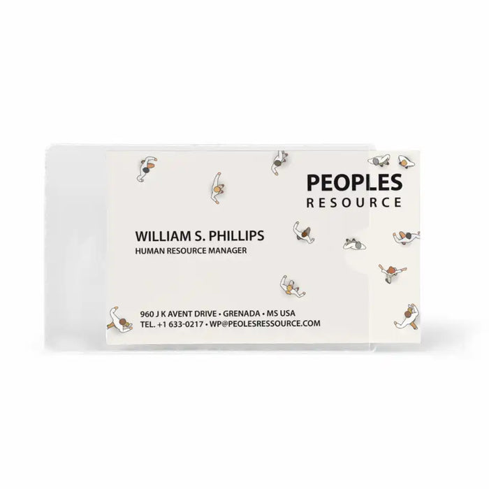 3L Self-adhesive Business Card Pockets Short Side Opening 90 x 56mm Pack of 100