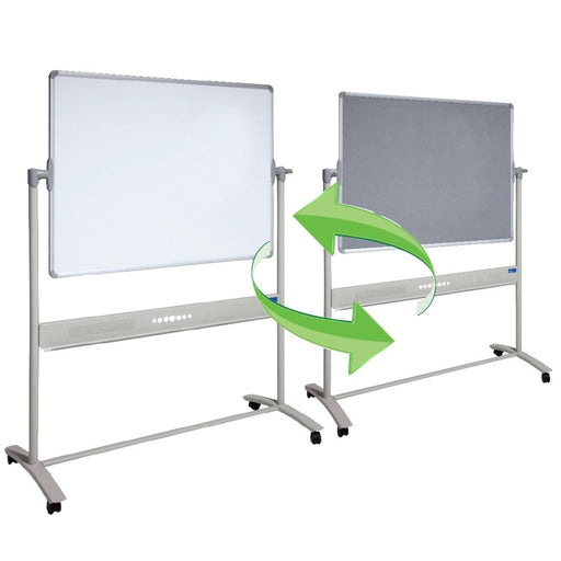 Visionchart DuraWrite Combo Whiteboard Feltboard 1200 x 900mm Pivot Reversible