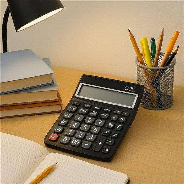 BIBBULMUN Desktop Calculator – 12 Digit Large Display, Dual Power