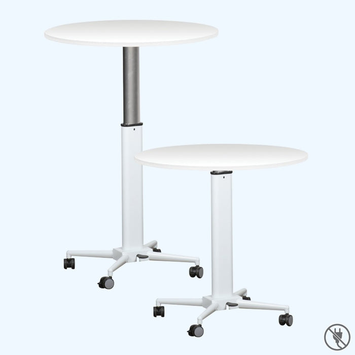 Visionchart Height Adjustable Breakroom Table 800 x 688-1058mm White BRT800