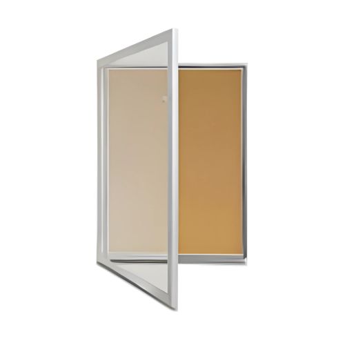 Visionchart TX Weatherproof Cork Pinboard 590 x 760mm Satin Silver