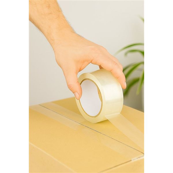 BIBBULMUN Premium Packaging Tape 48mm x 75m – Clear (Pack of 12)