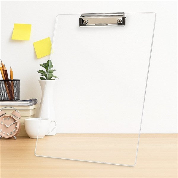 Bibbulmun A4 Clear Clipboard with Strong Metal Clip – Transparent Acrylic