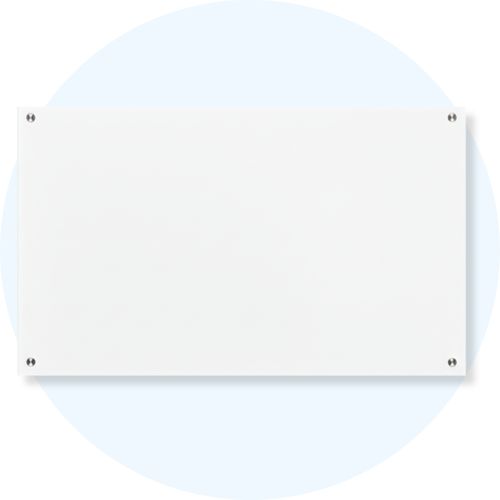 Visionchart Lumiere Magnetic Glassboard 1500 x 900mm White VGB1590