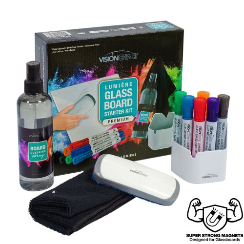 Visionchart Glassboard Premium Essentials Kit Assorted VA800-G