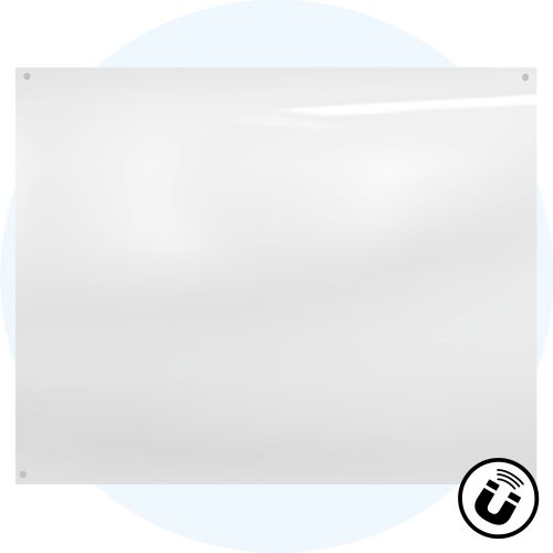 Visionchart Starphire Magnetic Glassboard 1500 x 1200mm Custom Colour