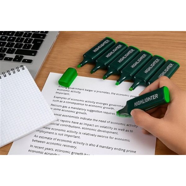 Premier Green Highlighter Marker – Pack of 12