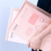 Light Pink Document Wallets A4 Size with Button Closure – Pack of 10