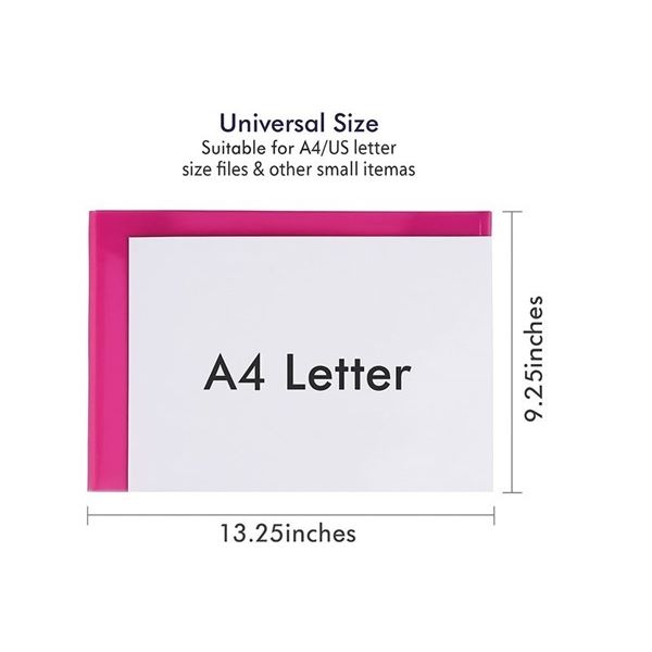Pink Document Envelope A4 Size with Button Closure – Pack of 10