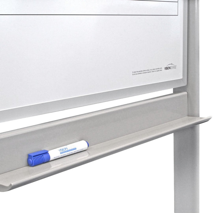 Visionchart DuraWrite Music Staff Mobile Whiteboard 1200 x 1200mm VM1212-M