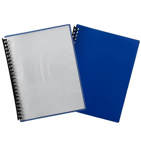 Display Book Clear Cover Blue A4 Refillable 20page