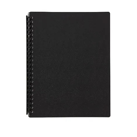 Display Book Solid Black Covers A4 Refillable 20page