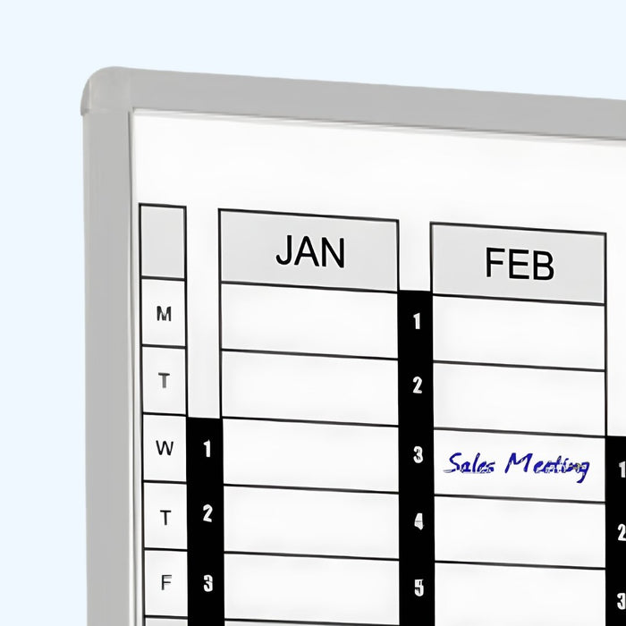 Visionchart Whiteboard Planner Perpetual 2400 x 1200mm Standard Frame
