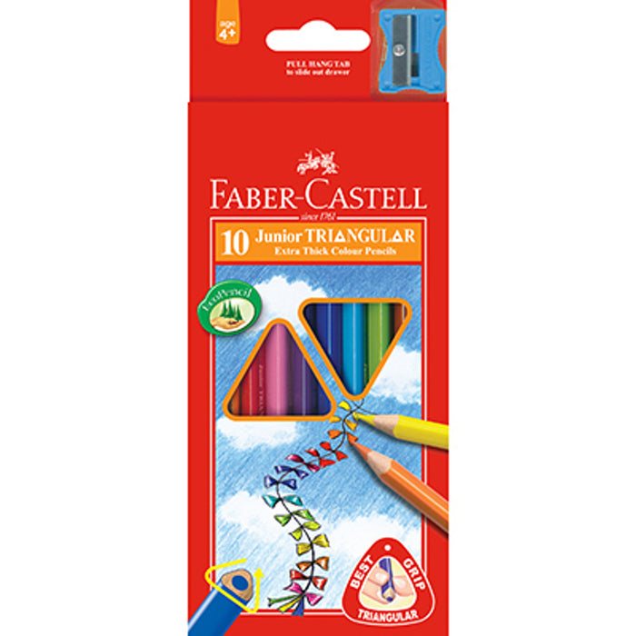 Faber Castell Junior Colour Pencil Asstorted (10 pk)