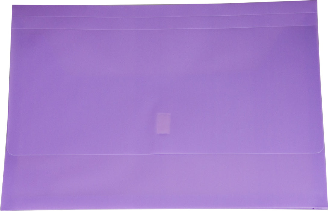 Osmer Plastic A4 Document Wallet- Foolscap Assorted Colours