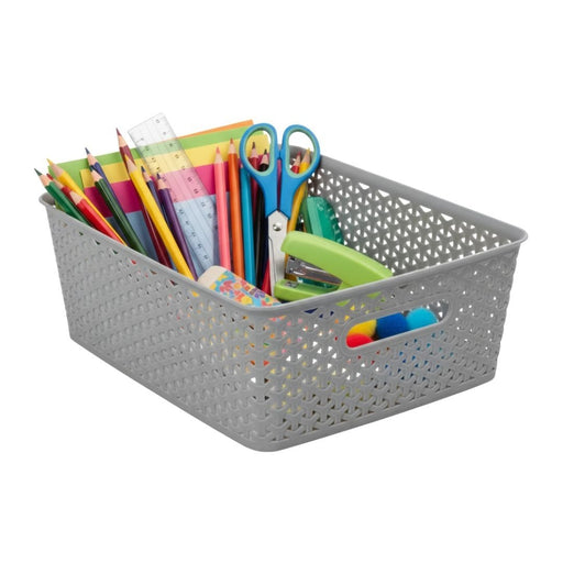 Creative Kids Storage Basket Knotted Medium 305 x 355 x 135mm Grey ESBK-M