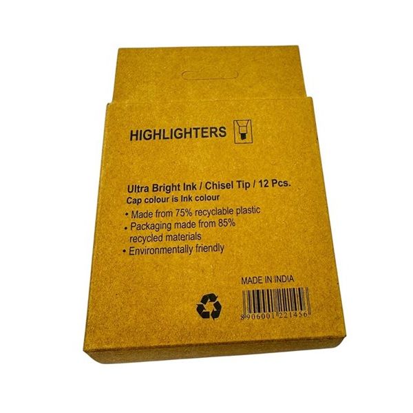 HIGHLIGHTER CHISEL YELLOW BOX/ 12 ECO BUY IN MULTIPLE OF 12's