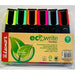 Luxor Highlighters, Assorted Colours - made using 73% post-consumer recycled materials-Wallet 6 assorted colours ( Buy in Multiples of 12 wallets )