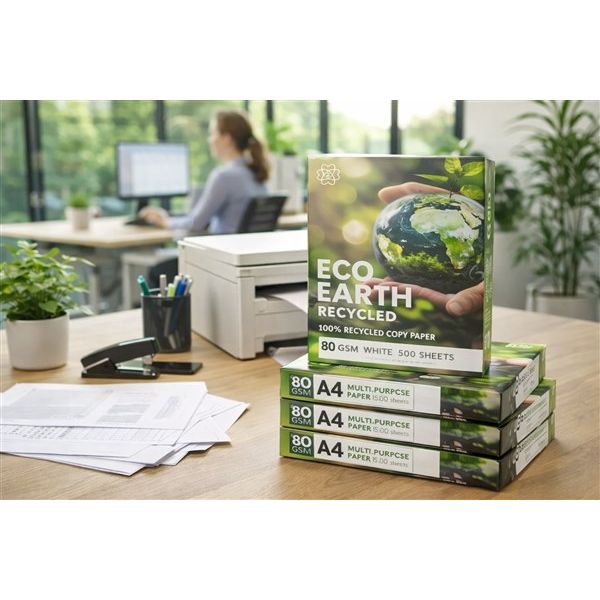 ECOEARTH 100% Recycled Copy Paper A4 White – 80 GSM