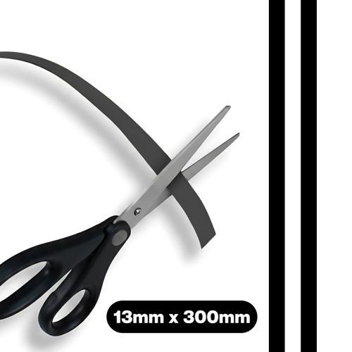 Vista Magnetic Strips 300 x 13mm Pack of 2 Black VWMS13BK