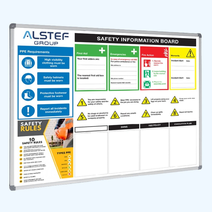 Visionchart Printed Magnetic Whiteboard Standard Frame 1200 x 900mm