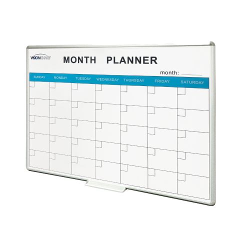 Visionchart Perpetual Month Whiteboard Planner Standard Frame 1200 x 900mm VMP100