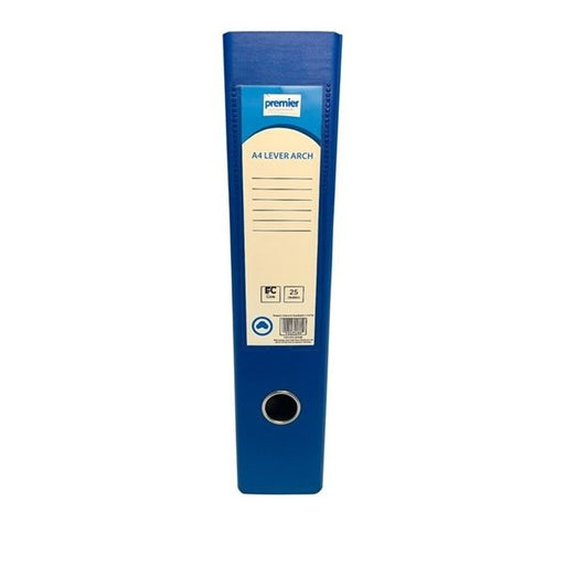 Premier Lever Arch File FC Size – 75mm Spine, Blue