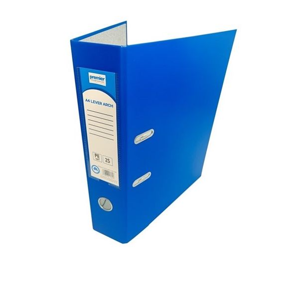 Premier Lever Arch File FC Size – 75mm Spine, Blue