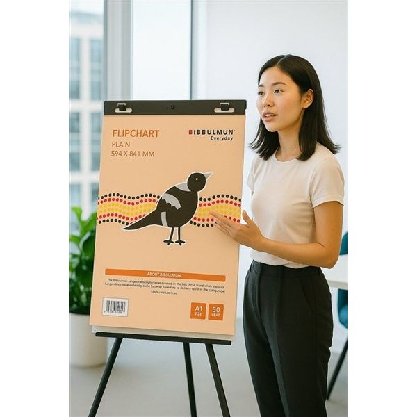 Bibbulmun Flipchart Pad – A1 Size, 50 Leaf per pad - Comes in Pack of 6 Flipchart Pads