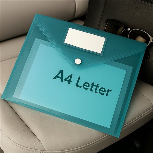 Green Document Envelope A4 Size with Button Closure with ID Panel – Pack of 10