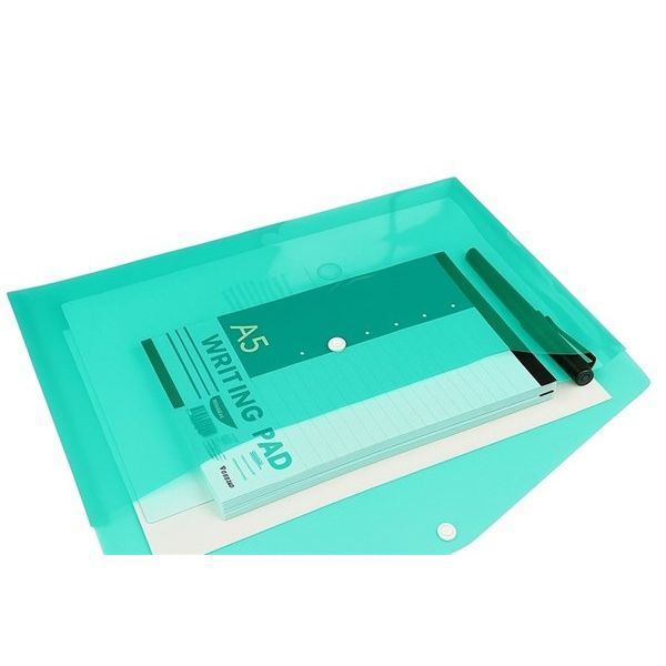Green Document Envelope A4 Size with Button Closure with ID Panel – Pack of 10